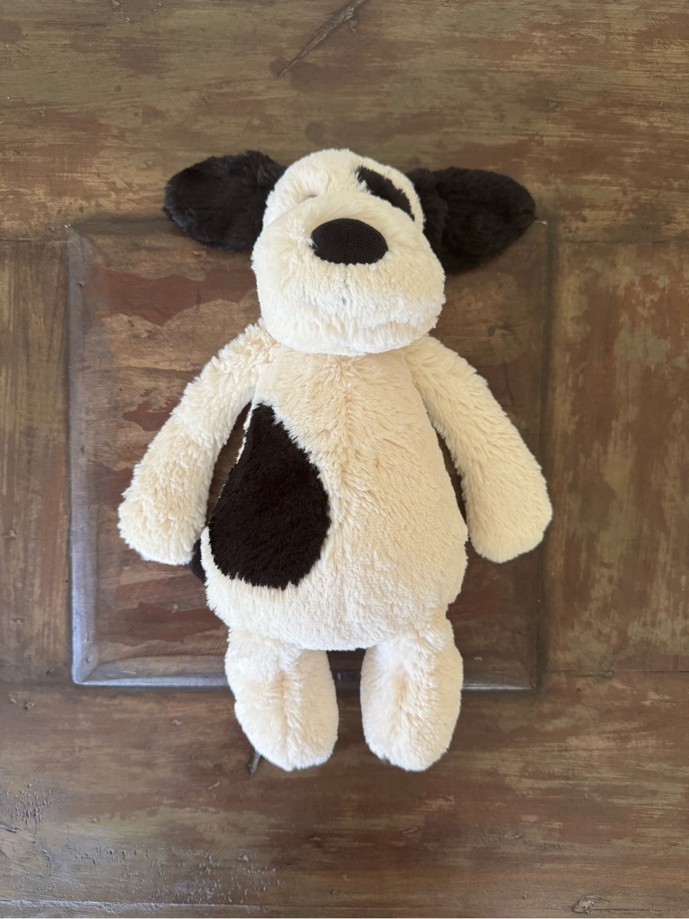 Jellycat Bashful Black & Cream Puppy Dog 9” plush toy stuffed‎ animal baby kids - Picture 6 of 7